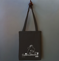 Сумка-шоппер «Муми-тролли. Муми-тролли на полянке» темная