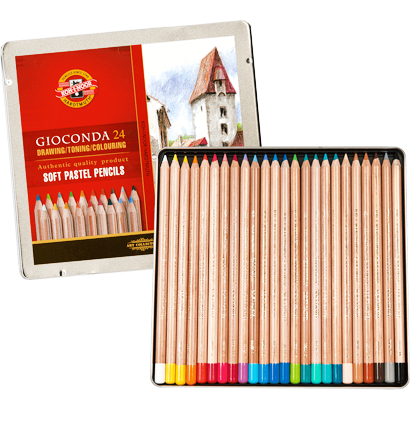 Набор пастельных карандашей Gioconda Koh-I-Noor 24 цвета в пенале