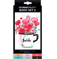 Набор 6 маркеров Sketchmarker Brush Pro "Базовый 3"