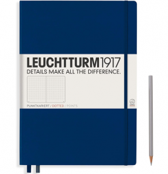 Записная книжка Leuchtturm «Master» A4+ в точку темно-синяя 235 стр.