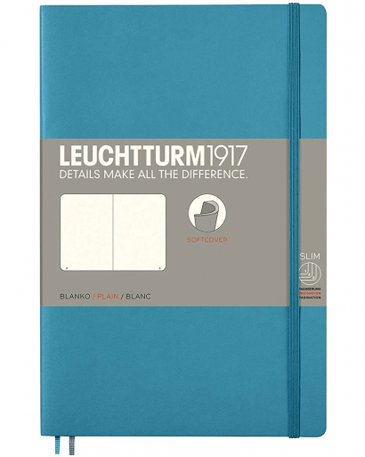 Записная книжка Leuchtturm «Paperback» В6+ нелинованная нордический синий 123 стр.