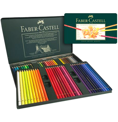 Polychromos цветные карандаши Faber-Castell набор из 60 цветов в кейсе
