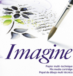 Универсальная бумага для рисования Canson Imagine Mix Media папка 24 х 32 см / 10 листов / 200 гм