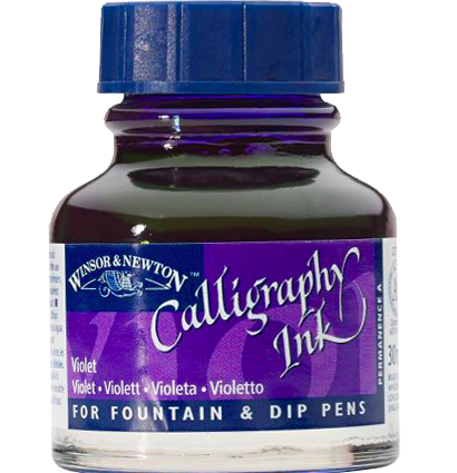 Тушь Winsor&Newton Calligraphy Ink фиолетовая для каллиграфии прозрачная, 30 мл