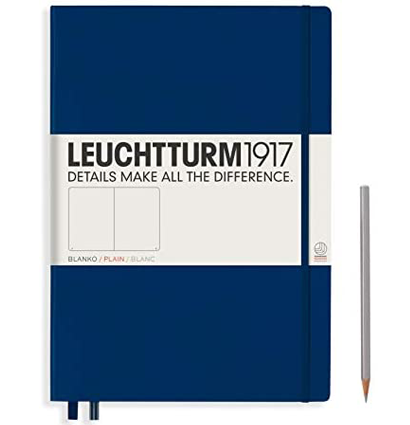 Записная книжка Leuchtturm «Master» A4+ нелинованная темно-синяя 235 стр.