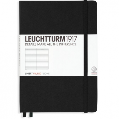 Записная книжка Leuchtturm «Medium» A5 в линейку черная 251 стр.
