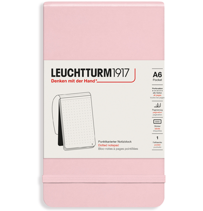 Блокнот Leuchtturm «Reporter Notepad Pocket» A6 в точку розовый 188 стр.