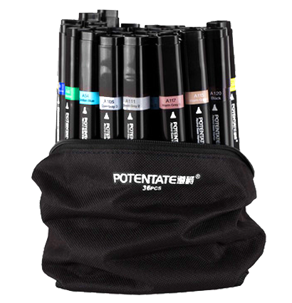 Набор маркеров для скетчинга Potentate Bag Set 36 (alcohol based)