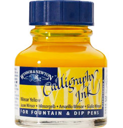 Тушь Winsor&Newton Calligraphy Ink желтый Винзор для каллиграфии прозрачная, 30 мл
