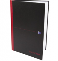 Блокнот Oxford Black'n'Red клетка твердая обложка А4 / 96 листов