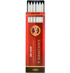 Мел художественный белый Koh-I-Noor Gioconda 6 стержней