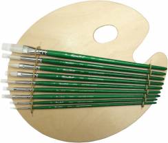 Набор кистей для рисования Roubloff №37 синтетика разной формы 10 штук с палитрой