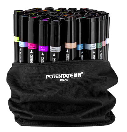 Набор маркеров для скетчинга Potentate Bag Set 48 (alcohol based)