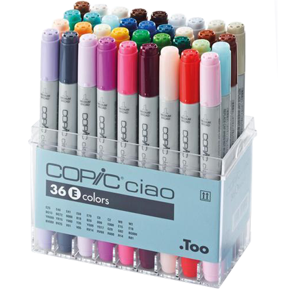 Copic Ciao 36 E набор маркеров с кистью в фирменном кейсе (вариант E)