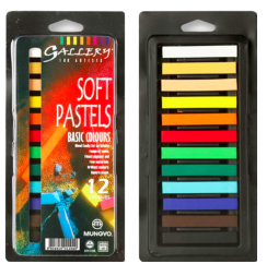 Пастель Mungyo Artists Soft Pastel сухая квадратная 12 цветов (основные) в блистере