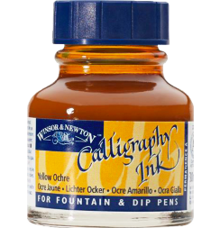 Тушь Winsor&Newton Calligraphy Ink желтая охра для каллиграфии прозрачная, 30 мл