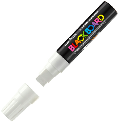 Маркер меловой Blackboard Jumbo Marker для любых поверхностей белый 15 мм