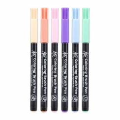 Набор акварельных маркеров с кистью Sakura Koi Coloring Brush Pen Сладости 6 цветов