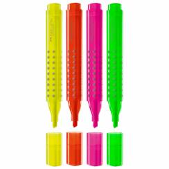 Набор маркеров-текстовыделителей Faber-Castell Grip 1543 4 цвета