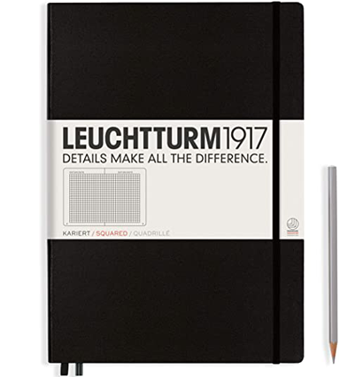 Записная книжка Leuchtturm «Master» A4+ в клетку черная 235 стр.