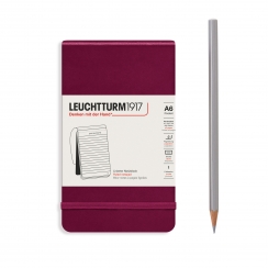 Блокнот Leuchtturm «Reporter Notepad Pocket» A6 в линейку винный 188 стр.