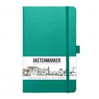 Скетчбук Sketchmarker изумрудный с твердой обложкой А5 / 80 листов / 140 гм