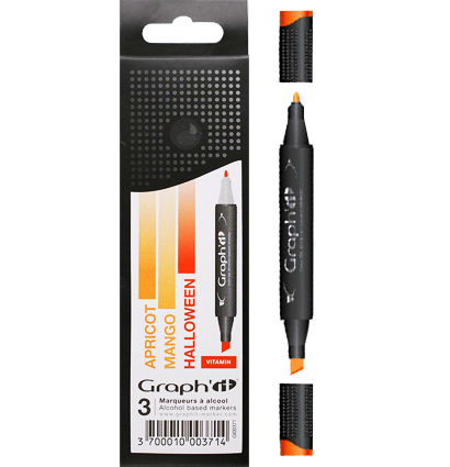 Набор маркеров для рисования Graph'It Classic Vitamin 3 штуки (оттенки оранжевого)
