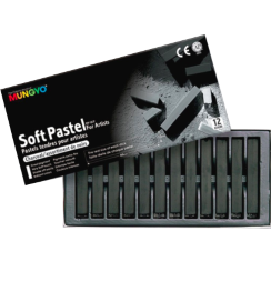 Пастель Mungyo Artists Soft Pastel сухая квадратная 12 цветов (угольные)