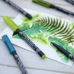 Набор акварельных маркеров с кистью Sakura Koi Coloring Brush Pen Ботаника 6 цветов