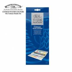 Акварель Cotman Winsor&Newton Studio Set в наборе 24 цвета в кейсе большие кюветы