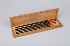 Набор кистей для рисования Roubloff №4 колонок круглые и плоские 5 штук в шкатулке