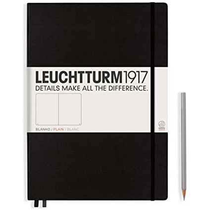 Записная книжка Leuchtturm «Master» A4+ в точку черная 235 стр.
