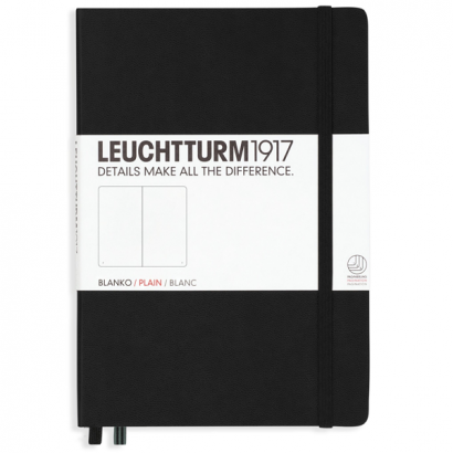 Записная книжка Leuchtturm «Medium» A5 нелинованная черная 251 стр.