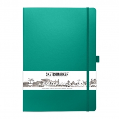 Скетчбук Sketchmarker изумрудный с твердой обложкой А4 / 80 листов / 140 гм