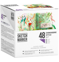 Набор 48 маркеров Sketchmarker "Шинуазри" на подставке