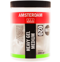 Гелевый медиум для акрила Amsterdam Heavy Gel Medium Matt 020 прочный матовый в банке 1000 мл
