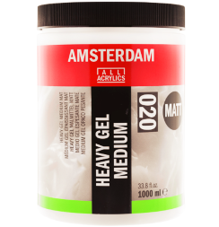 Гелевый медиум для акрила Amsterdam Heavy Gel Medium Matt 020 прочный матовый в банке 1000 мл
