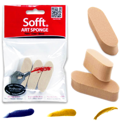 Набор круглых спонжей для ультрамягкой пастели Art Sponge PanPastel 3 штуки