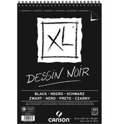 Альбом с черной бумагой Canson XL Black для графических материалов А3 / 40 листов / 150 гм