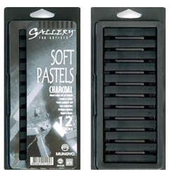 Пастель Mungyo Artists Soft Pastel сухая квадратная 12 цветов (угольные) в блистере