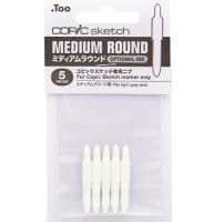Набор перьев для маркеров Copic Sketch Medium Round круглый наконечник 5 штук