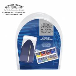 Акварель Cotman Winsor&Newton Mini Plus в наборе 8 цветов с кистями