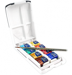 Акварель Cotman Winsor&Newton Mini Plus в наборе 8 цветов с кистями