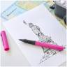 Ручка капиллярная Faber-Castell Grip 2010 розовый корпус, синие чернила купить в магазине Скетчинг Про с доставкой по всему миру