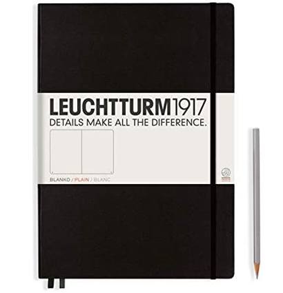 Записная книжка Leuchtturm «Master» A4+ нелинованная черная 235 стр.
