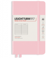 Записная книжка Leuchtturm «Pocket» A6 в линейку розовая 187 стр.