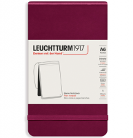 Блокнот Leuchtturm «Reporter Notepad Pocket» A6 нелинованный винный 188 стр.