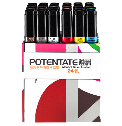 Набор маркеров для скетчинга Potentate Box Set 24 (alcohol based)