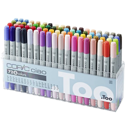 Copic Ciao 72 B набор маркеров для рисования с кистью в фирменном кейсе (вариант Б)