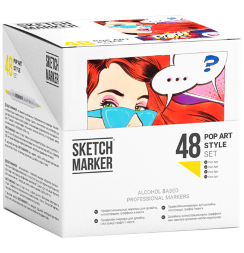 Набор 48 маркеров Sketchmarker "Поп Арт" на подставке